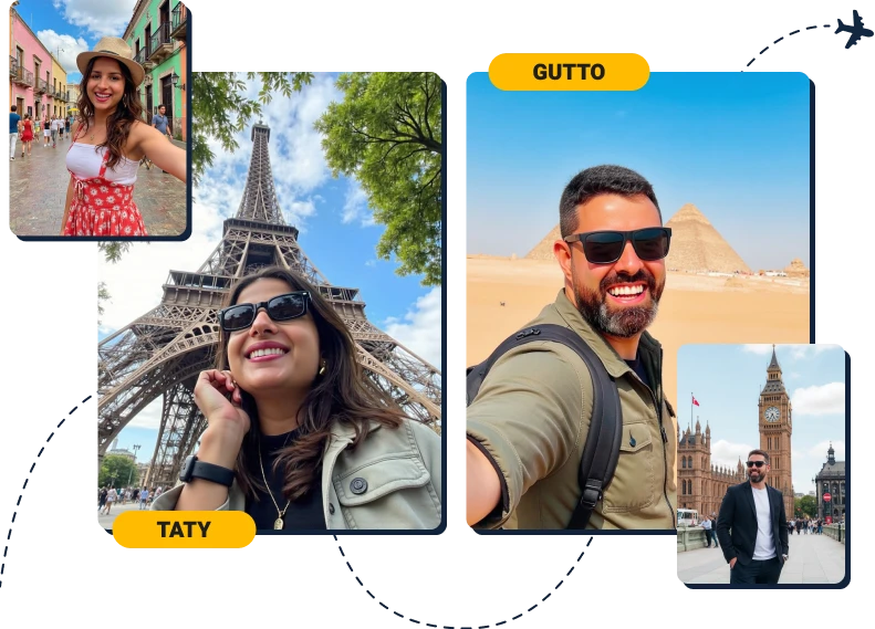 Taty e Gutto em viagens pelo mundo